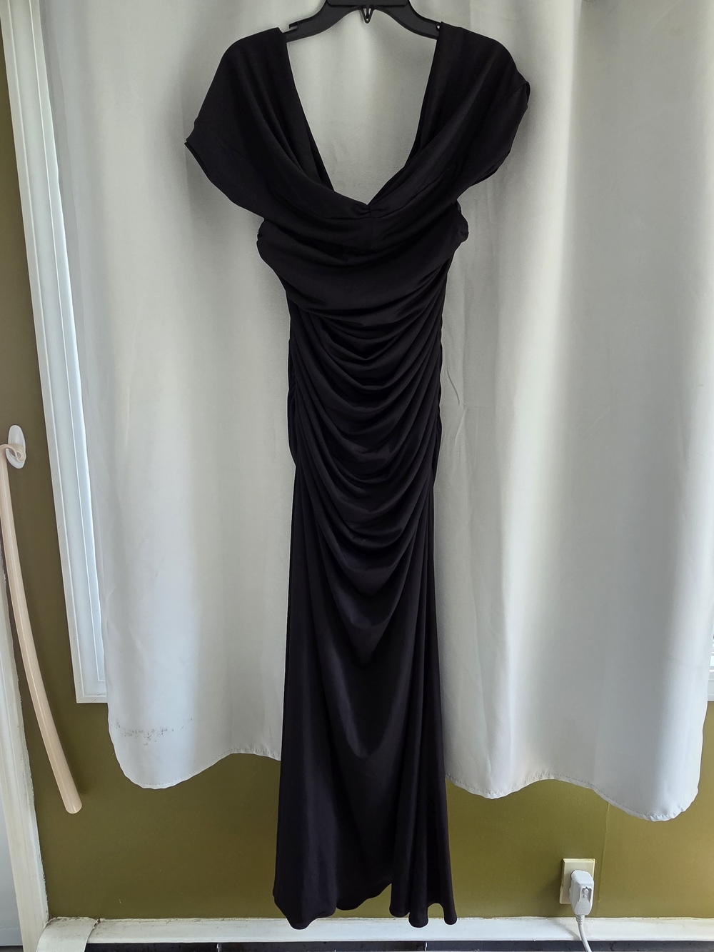 NWT Birdy Grey Denise Luxe Knit Dress Black Plus Size 0X Maxi Gown